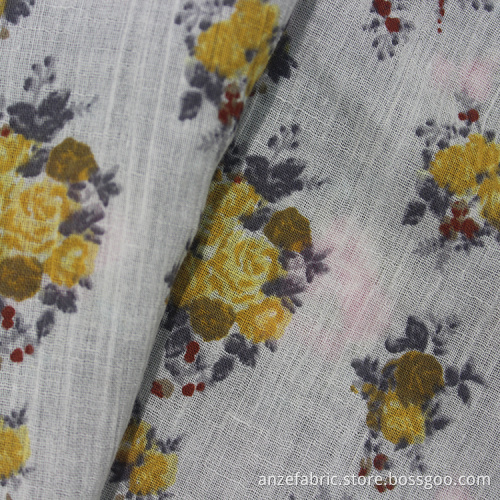 floral printed 100% cotton gauze fabric